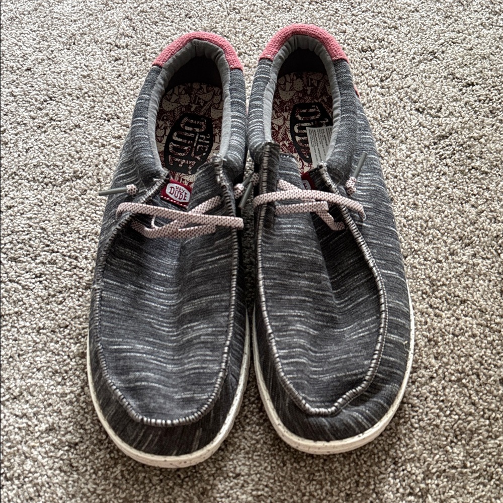 Hey Dude Charcoal and Pink Casual Shoes